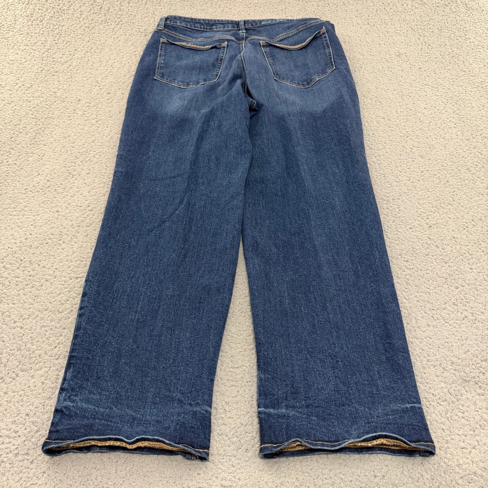Old Navy OG Loose High Rise Straight Leg Blue Jeans Womens 16 Tall Medium Wash - Picture 2 of 12